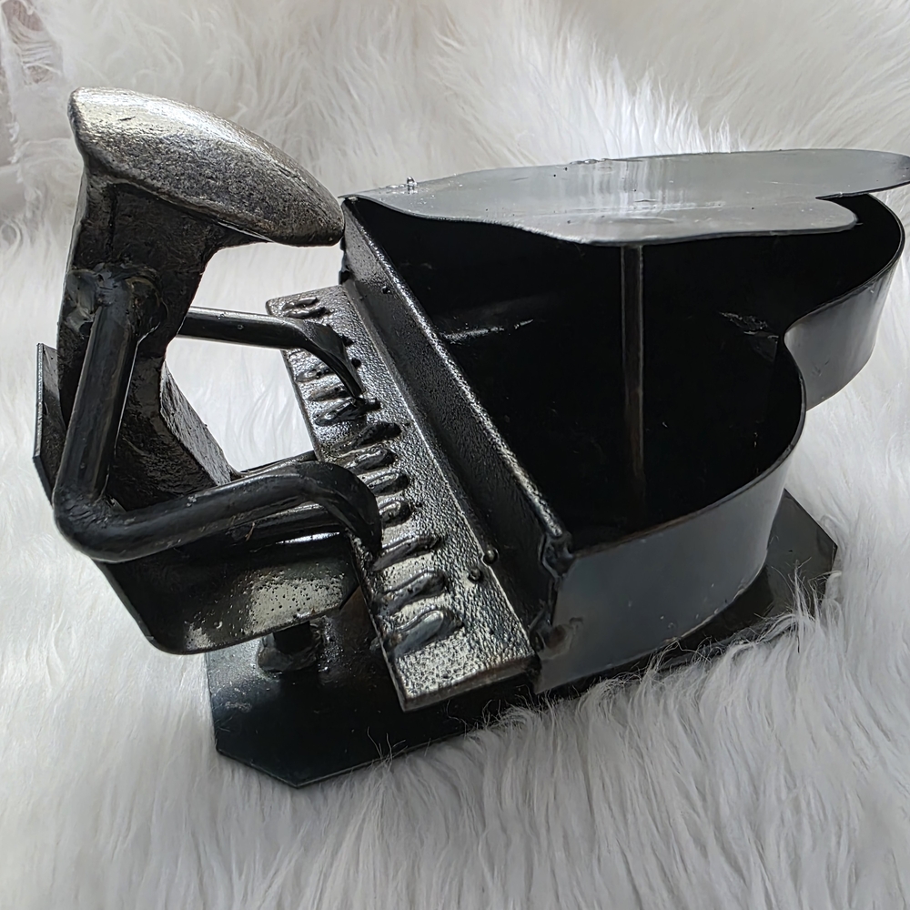 Black Metal Piano Sculpture